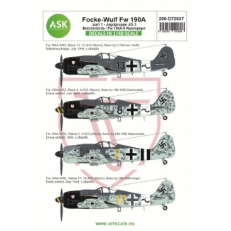 ASK D72037 Focke-Wulf Fw 190A-8/R2 part 1 - JG 3 Butcherbirds / Fw 190A-8 Rammjäger (1:72)