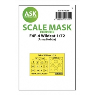 ASK M72059 F4F-4 Wildcat one-sided painting express mask for Arma Hobby (1:72)