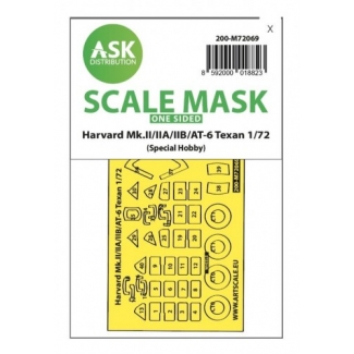 ASK M72069 Harvard Mk.II/IIA/IIB/AT-6 Texan one-sided express fit mask for Special Hobby (1:72)