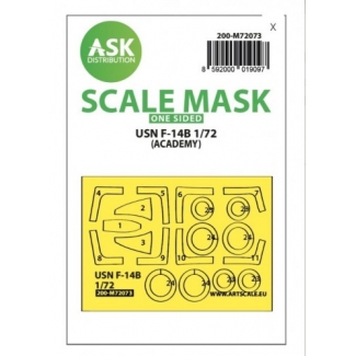 ASK M72073 F-14B one-sided express fit mask for Academy (1:72)