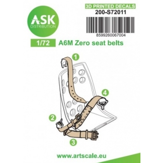 ASK S72011 A6M Zero seat belts (1:72)