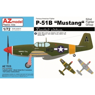 AZ Model AZ7515 P-51B Mustang 52nd Fighter Group (1:72)