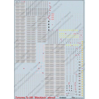 Tupolev Tu-160 full stencil (1:72)