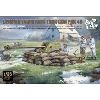 Border Model BT051 German 75 mm Anti-Tank Gun PaK 40 (1:35)