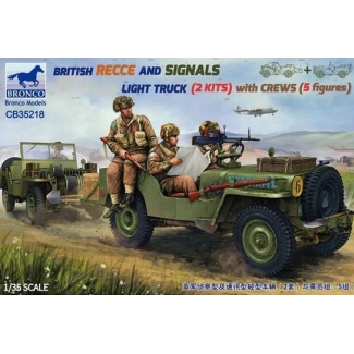 Bronco Models CB35218 British Recce and Signals Light Truck (2 kits) with Crews (5 figures) (1:35)