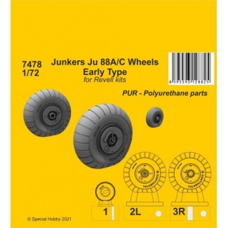 CMK 7478 Junkers Ju 88A/C Wheels Early Type (Revell kits) (1:72)