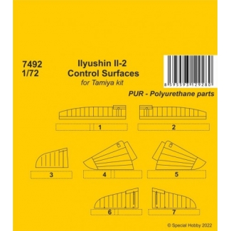 CMK 7492 Ilyushin Il-2 Control Surfaces (1:72)