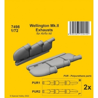 CMK 7498 Wellington Mk.II Exhausts 1/72 / for Airfix kit (1:72)