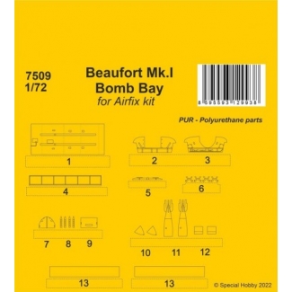 CMK 7509 Beaufort Mk.I Bomb Bay 1/72 / Airfix kit (1:72)