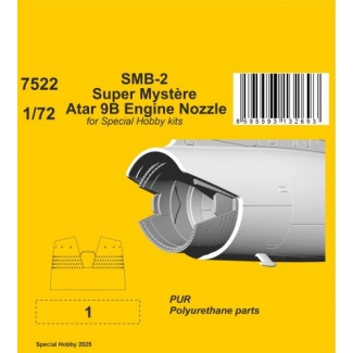 CMK 7522 SMB-2 Super Mystère Atar 9B Engine Nozzle 1/72 / for Special Hobby kit (1:72)