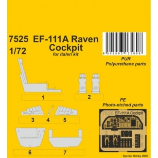 CMK 7525 EF-111A Raven Cockpit 1/72 / for Italeri kit (1:72)