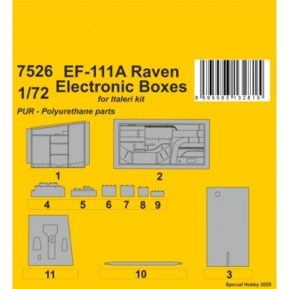 CMK 7526 EF-111A Raven Electronic Boxes 1/72 / for Italeri kit (1:72)