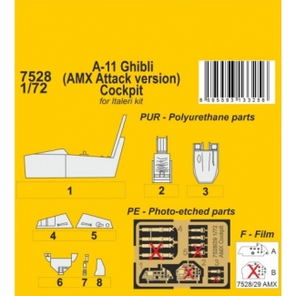 CMK 7528 A-11 Ghibli (AMX Attack version) Cockpit (1:72)