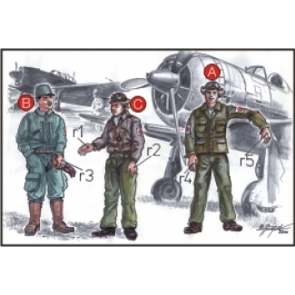 CMK F72042 Japanese Army Pilots (2 fig.) And Mechanics WW II (1:72)