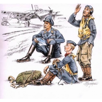 CMK F72112 German pilots at rest WW II (3 fig.) (1:72)