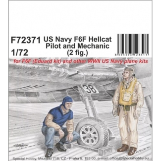 CMK F72371 US Navy F6F Hellcat Pilot and Mechanic (1:72)