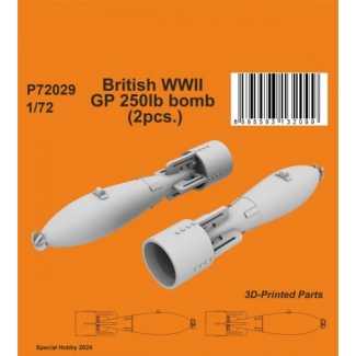 CMK P72029 British WWII GP 250lb bomb (2pcs.) (1:72)