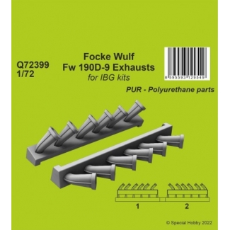 CMK Q72399 Focke Wulf Fw 190D-9 Exhausts / for 1/72 IBG kits (1:72)