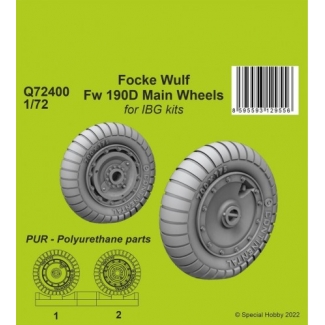 CMK Q72400 Focke Wulf Fw 190D-9 Main Wheels / for 1/72 IBG kits (1:72)