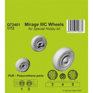 CMK Q72401 Mirage IIIC Wheels 1/72 / for Special Hobby kit (1:72)