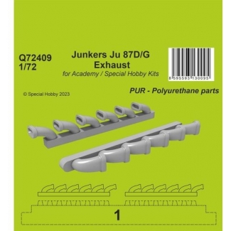 CMK Q72409 Junkers Ju 87D/G Exhaust 1/72 / for Academy and Special Hobby Kits (1:72)