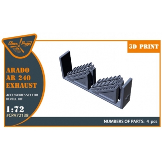 Arado Ar-240 exhausts for REVELL kit (1:72)