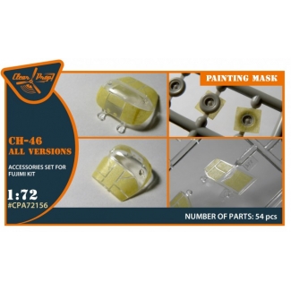 CH-46 painting mask on "yellow kabuki paper" for Fujimi kits (1:72)