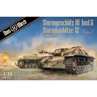 Sturmgeschütz III Ausf.G Sturmhaubitze 42 with Zimmerit (2 in 1) (1:35)