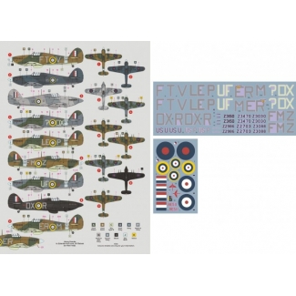 DK Decals 48070 Hawker Hurricane of Czechoslovak pilots in RAF squadrons Pt.II (1:48)
