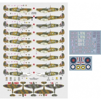 DK Decals 72156 Spitfire Mk.I/II of Czechoslovak pilots in RAF squadrons (1:72)