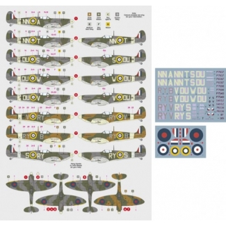DK Decals 72157 Spitfire Mk.I/II of Czechoslovak squadrons in RAF (1:72)