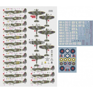 DK Decals 72159 Spitfire Mk.V of Czechoslovak squadrons in RAF (1:72)