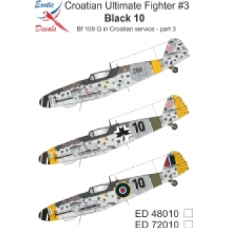 Exotic Decals ED48010 Croatian Ultimate Fighter #3 Black 10 Bf 109 G in Croatian service - part 3 (1:48)