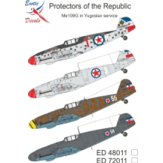 Exotic Decals ED48011 Protectors of the Republic Me 109G in Yugoslav service (1:48)