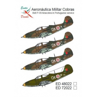 Exotic Decals ED48022 Aeronautica Militar Cobras Bell P-39 Airacobra in Portugese Service (1:48)