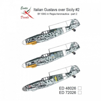 Exotic Decals ED48026 Italian Gustavs over Sicily #2 Bf 109G in Regia Aeronautica - part 2 (1:48)
