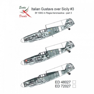 Exotic Decals ED48027 Italian Gustavs over Sicily #3 Bf 109G in Regia Aeronautica - part 3 (1:48)