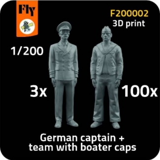 Fly F200002 3x captain + 100x sailor with boater caps (1:200)