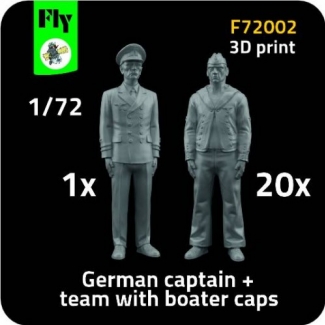 Fly F72002	1x captain + 20x sailor with boater caps (1:72)