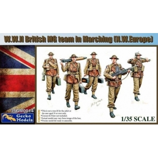 W.W.II British MG Team In March (N.W. Europe) (1:35)