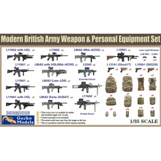 British Army Weapon & Personal Equipment Set (1:35)