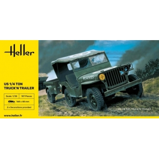 Heller 81105 US 1/4 Ton Truck'n Trailer (1:35)