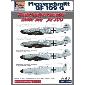 Bf 109G NJGschw Wilde Sau JG300, Pt.3 (1:48)