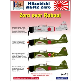 A6M2 Zero over Rabaul, Pt.2 (1:48) - Ks Model - sklep modelarski