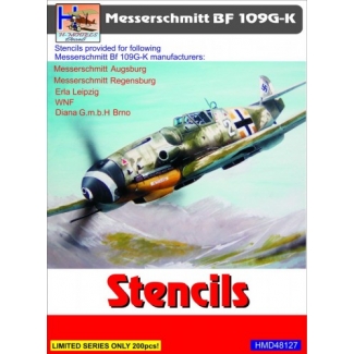 Messerschmitt Bf-109G/K Stencils (sets for 5 different a/c manufacturers) (1:48)