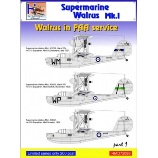 Supermarine Walrus Mk.I in FAA Service, Pt.1 (1:72)
