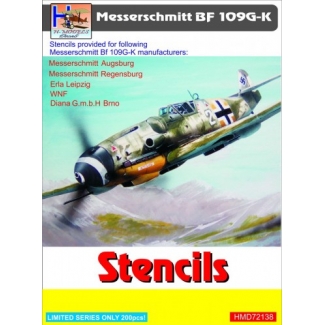 Messerschmitt Bf-109G/K Stencils (sets for 5 different a/c manufacturers) (1:72)