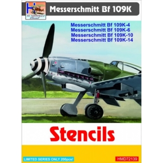 Messerschmitt Bf-109K-4/Bf-109K-6/Bf-109K-10/Bf-109K-14 Stencils (1:72)