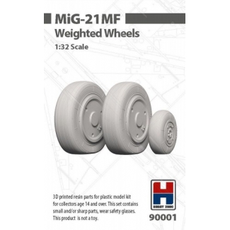 Hobby 2000 90001 MiG-21 MF Weighted Wheels (1:32)