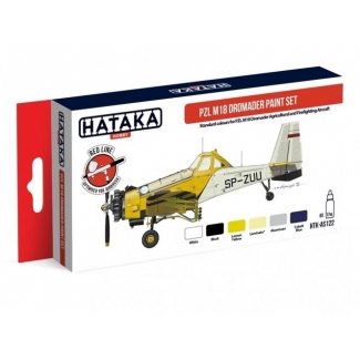 Hataka AS122 RED LINE - PZL M18 Dromader Paint Set (6 x 17 ml.)